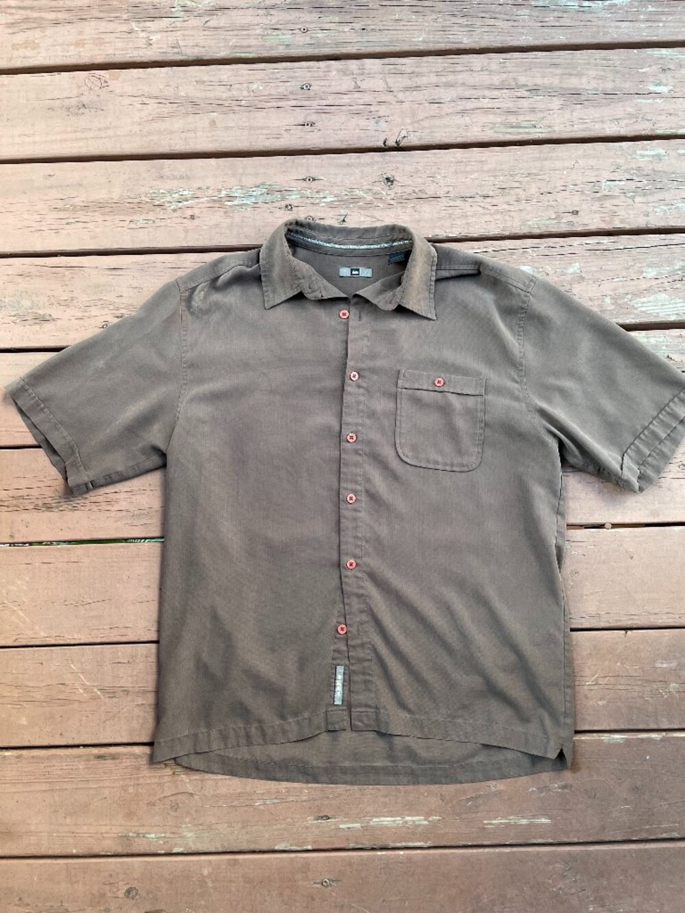 True Vintage REI -  Brown Beefy Oversized Button Up Shirt - Size M